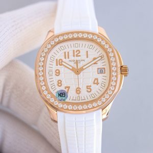 Montre Réplique Paiement à la Livraison Patek Philippe Aquanaut Luce 38mm Édition Diamants 1074203403 - front view